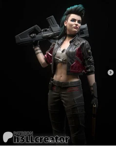 Rogue Amendiares 1/10 figue statue Cyberpunk 2070 Unpainted - Foto 1 di 4