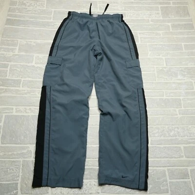 Pantalones Tejidos Nike DE COLECCIÓN Adultos Grandes Azul Malla Forrados Gris Etiqueta Años 90 Y2K Calentamiento Foto 1 de 4