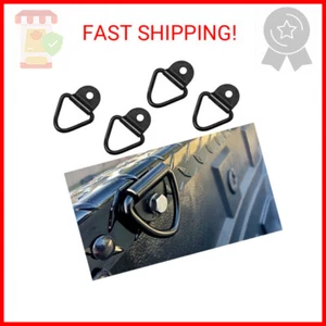 Cargo Tie-Down Anchors,4-Pack Black Steel V-Ring Bolton Trailer Cargo Tie Down,f - Picture 1 of 2