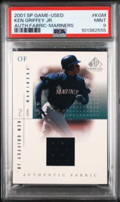 2001 SP Game Used Auth. Fabric-Mariners #KGM PSA 9 Ken Griffey Jr - Image 1 of 3