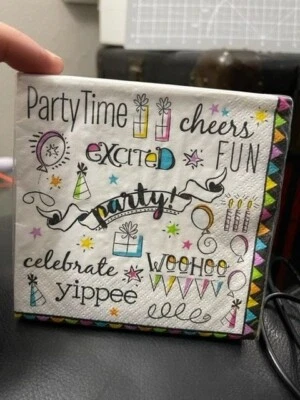 Doodle Cumpleaños 16ct. Servilletas de bebidas suministros para fiestas ¡¡Nuevo!!! Foto 1 de 2