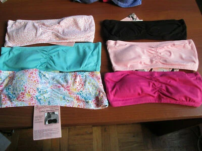 NWT $9 Style Solutions Cotton Bandeau Bra MC693 Various Colors Medium & Large Foto 1 de 4