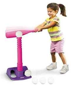Little Tikes T-Ball Set (Pink) w/5 Balls Exclusive colors FREE SHIPPING!! PURPLE - Picture 1 of 5