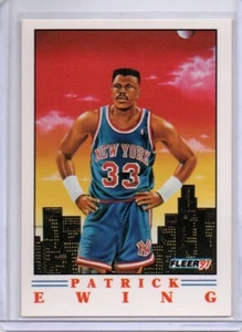 PATRICK EWING - NEW YORK KNICKS - 1991 FLEER CARD NUMBER #4 OF 6 NBA HOF MISCUT - Bild 1 von 2