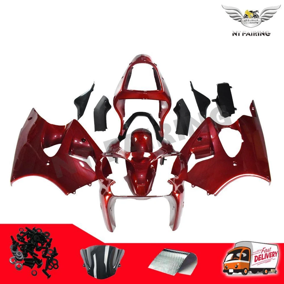Carenado rojo inyección NT apto para Kawasaki 2000-2002 ZX6R y ZZR600 2005-2008 c049 Foto 1 de 4