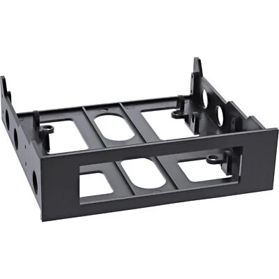InLine® 03700B Floppy-Einbaurahmen, 3,5" auf 5,25"-Einbausatz Adapter Schwarz