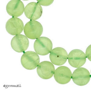 15.5" Prehnite Round Beads 8mm Yellowish Green #88025 - Picture 1 of 2
