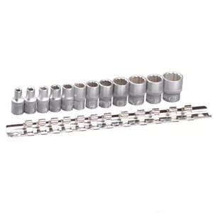 1/4 SET KIT 12 CHIAVI A BUSSOLA IN POLLICE POLLICI POLIGONALI FERMEC BGS - Foto 1 di 6