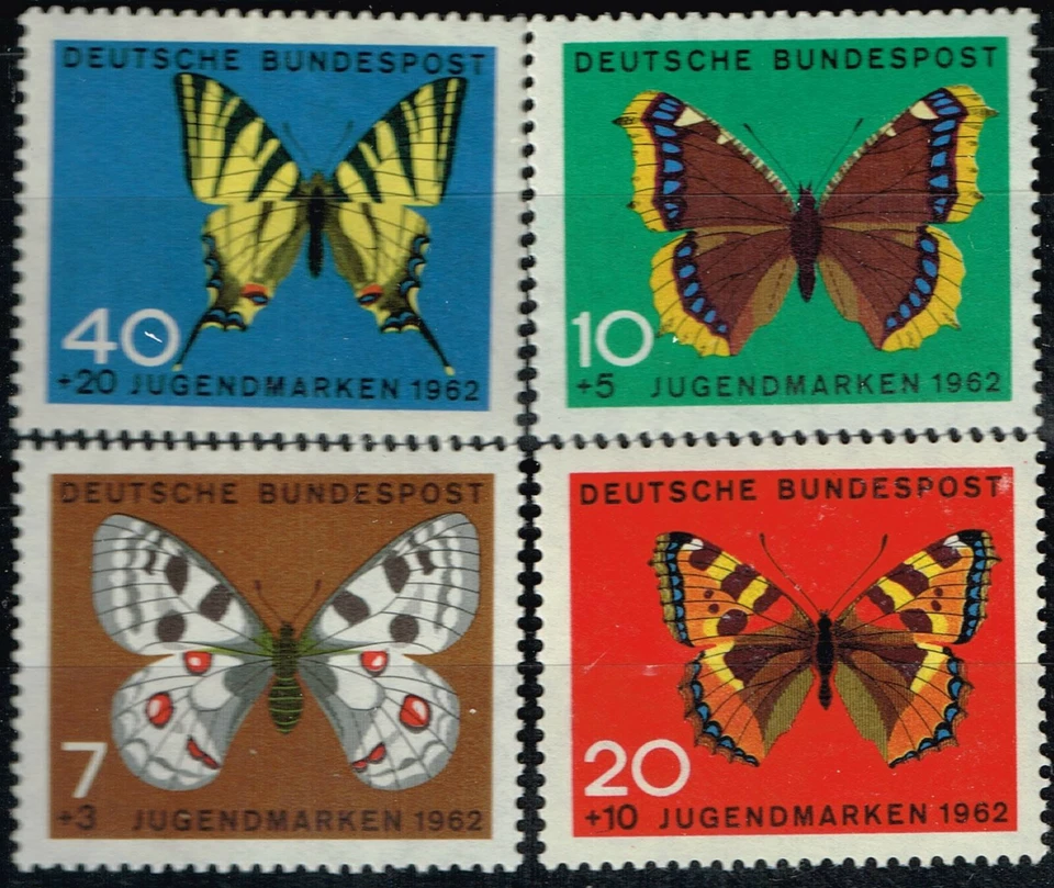 Germany Fauna Insects Butterflies stamps 1962 MLH B-6 - Image 1 of 1