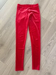 Crewcuts J.Crew Everyday Girls Red Velvet Leggings Size 14 Made In Vietnam 90% P - Picture 1 of 4