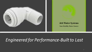 John Guest RO Male Elbow Water Fitting (3/8" QC x 1/4" NPT) - Picture 1 of 1