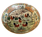 Asian Japanese Porcelain Hong Kong Large Roosters Bowl Excellent Vintage Chinese