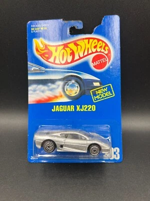Tarjeta rasgada Hot Wheels Jaguar XJ220 Silver Ultra Hots 1993 Mainline #203 Foto 1 de 3