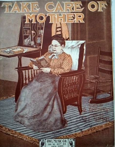 Take Care of Mother 1913 Grandmother Art Brennan Winkel Vintage Sheet Music - Picture 1 of 2