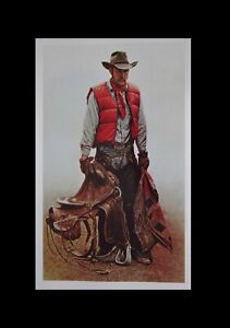 JAMES BAMA Fales Hunting Outfitters Rodeo American Western Art Lithograph Print