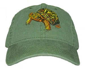 Box Turtle Embroidered Cotton Cap NEW Hat Reptile - Picture 1 of 1