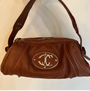 Just Cavalli Robert Cavalli Beautiful Brown Leather Bag Purse Handbag Y2K - Picture 1 of 8