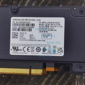 Samsung PM1735 1.6TB PCIE SSD HHHL PCIE4.0 SOLID STATE DERIVE MZPLJ1T6HBJR-00AD3 - Afbeelding 1 van 6