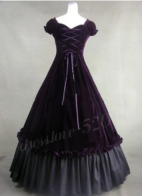 Vestidos de noche góticos Victoria terciopelo fiesta graduación vintage años 50 vestidos de graduación Foto 1 de 4