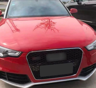 Parrilla de parachoques delantero plateada para Audi A5 S5 RS5 2012-2013-2014-2015-2016 Foto 1 de 4