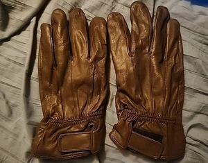 1980er braune Thinsulate Leder Außenhandschuhe groß Herren verstellbar Handgelenk - Bild 1 von 10