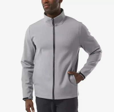 NEW 32 Degrees Heat Men's XL Lightweight Gray Windbreaker Jacket Full zip Mock - Image 1 of 4