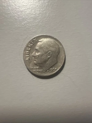 Moneda 1967 Dime Cud error todo el lado izquierdo también tiene marca de ceca error raro Foto 1 de 4