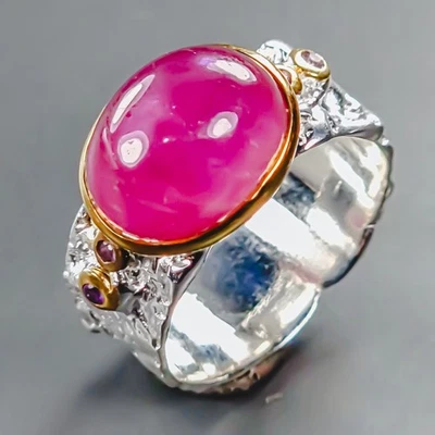 AAA Quality gemstone 8 ct+ Ruby Ring 925 Sterling Silver Size 8 /R438778 - Image 1 of 4