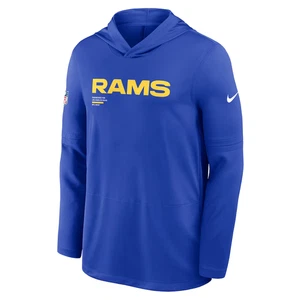 Los Angeles Rams Nike Sideline Pure Fury Performance Long Sleeve Hoodie T-Shirt - Picture 1 of 2