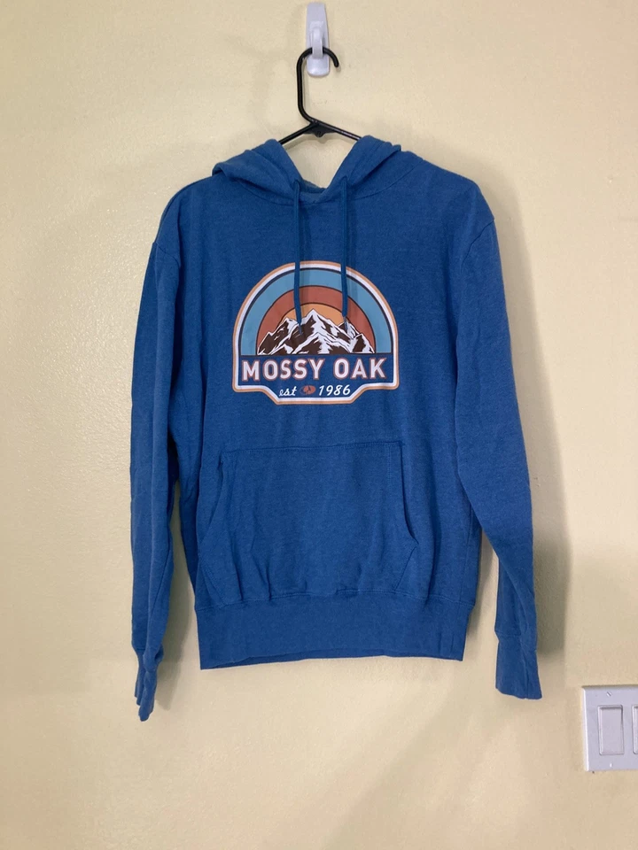 Mossy Oak Hoodie Unisex Size S Blue EUC - Image 1 of 4