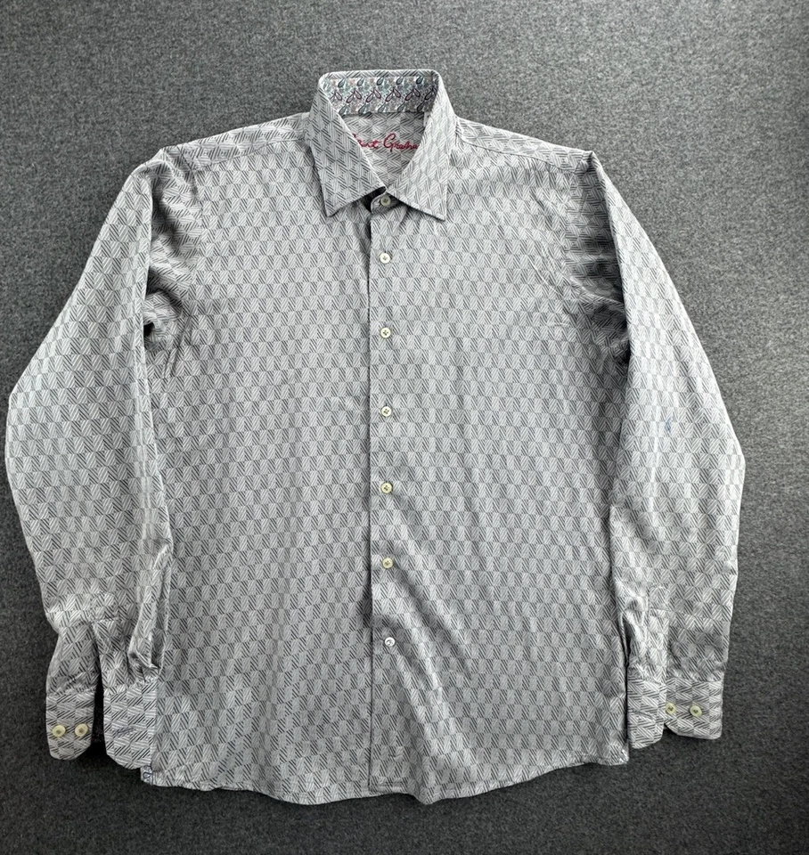 Robert Graham Shirt Boys XL (18-20) Button Up Flip Cuffs Dress Long Sleeve Gray - Image 1 of 4