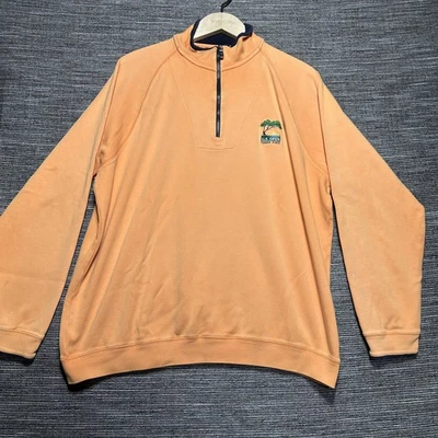 Suéter masculino Bobby Jones XL laranja 1/4 zíper pulôver 2008 US Open Torrey Pines - Imagem 1 de 4