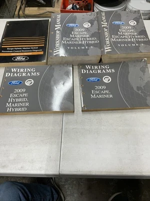 2009 Ford Escape Mercury Mariner Factory Service Repair Manuals W/ Wiring Hybrid - Imagen 1 de 2
