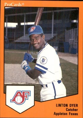 Linton Dyer 1989 ProCards Minor League T/S #867 RC Appleton Foxes *AutographDen* - Image 1 of 2