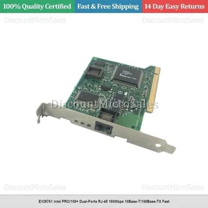 E139761 Intel PRO/100+ Dual-Ports RJ-45 100Mbps 10Base-T/100Base-TX Fast - Picture 1 of 1