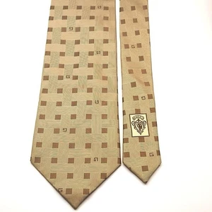 Gucci Krawatte Vintage GG Logo Business 100% Seide Beige - Bild 1 von 10