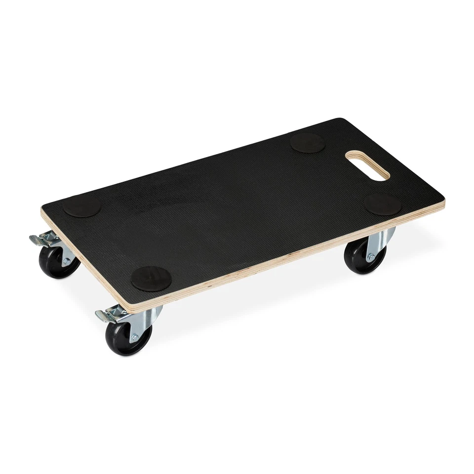 Relaxdays Transportroller mit Bremse 400kg - Schwarz (10020716)