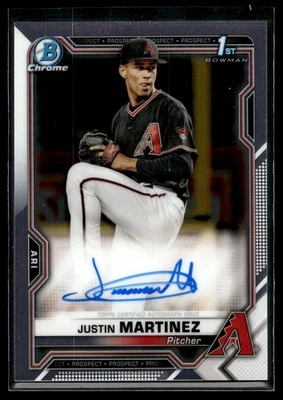 2021 Bowman Chrome #CPA-JM Justin Martinez Prospect Autographs - Auto - Image 1 of 2