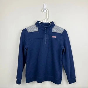 Vineyard Vines Classic Stripe Embroidered Shep Shirt Deep Bay L 14 - Picture 1 of 6