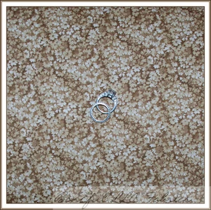 BonEful Fabric FQ Cotton Quilt VTG Brown Khaki Cream Calico Flower Blender Tonal - Picture 1 of 13