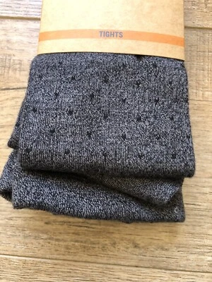 G.H. Bass & Co. Opaque Gray Black Polka Dot Bamboo Tights Sz M/L - NWT - Image 1 of 3