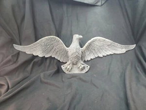 Vintage Cast Aluminum Bald Eagle Black Wall Hanging America 25½" Wing Span - Picture 1 of 14