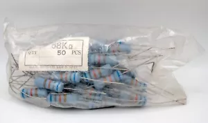 50 Pieces 68k Ohm 3Watt 3W 5% Tolerance Metal Oxide Film Resistor KOA - Picture 1 of 1