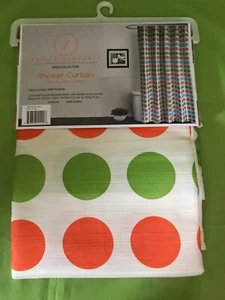 Shower Curtain Dots Fabric 100% Polyester Washable Brand New 70x72" - Picture 1 of 4