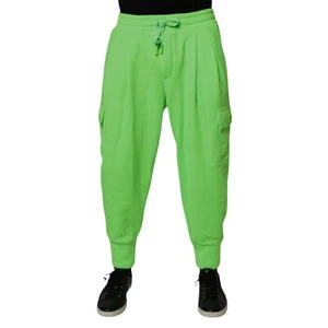 DOLCE & GABBANA Pants Neon Green Cargo Jogger Men Sweatpants IT54/W40/XL 900usd - Picture 1 of 12