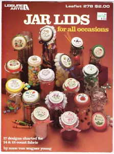 Jar Lids All Occasions Halloween Birthday Cross Stitch Pattern Book 1983 VTG - Picture 1 of 1