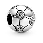 Fashion Women 925 Silver Plated football Beads Charms Fit Bracelets Accessories