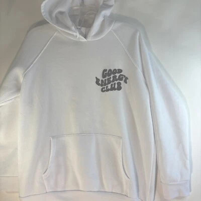 Sudadera con Capucha Rue 21 Blanca Talla Mediana Logo Good Energy Club en Negro Foto 1 de 4