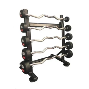 FXR Sports 10kg - 30kg Round Rubber EZ Barbell Bar Rubber Encased Gym Weights - Picture 1 of 12
