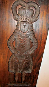 RARO ANTIGUO MADERA TALLADA 28 1/2" NOBLE PAN DE JENGIBRE GALLETA SPRINGERLE MOLDE - Imagen 1 de 12